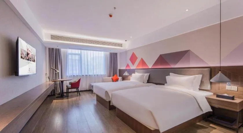 Bed in Borrman Hotel Hezhou High Speed Railway Station Guangming Avenue