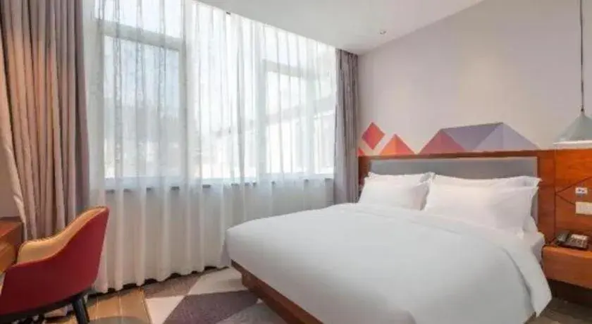 Bed in Borrman Hotel Hezhou High Speed Railway Station Guangming Avenue Bed in Borrman Hotel Hezhou High Speed Railway Station Guangming Avenue