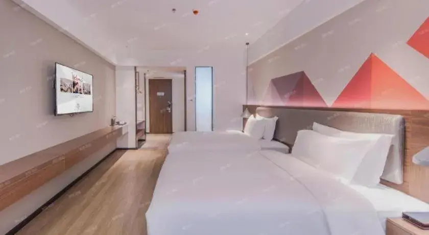 Bed in Borrman Hotel Hezhou High Speed Railway Station Guangming Avenue Bed in Borrman Hotel Hezhou High Speed Railway Station Guangming Avenue