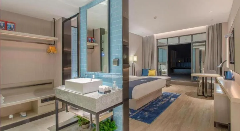 Bed in Echarm Hotel Fangchenggang Qisha