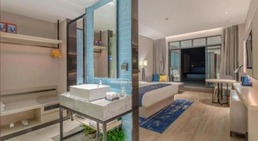 Bed in Echarm Hotel Fangchenggang Qisha