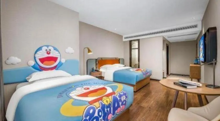 Bed in Echarm Hotel Liuzhou Yaobu Ancient Town