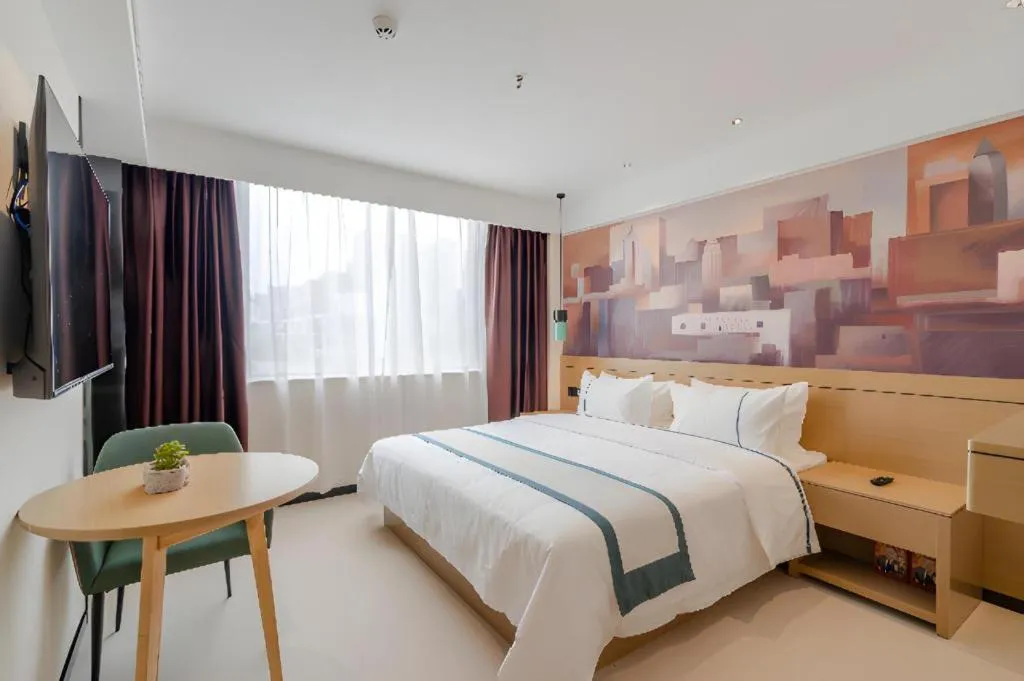 Bed in City Comfort Inn Hefei 1912 Ganghui Plaza