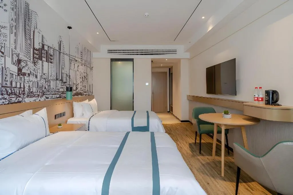Bed in City Comfort Inn Hefei 1912 Ganghui Plaza