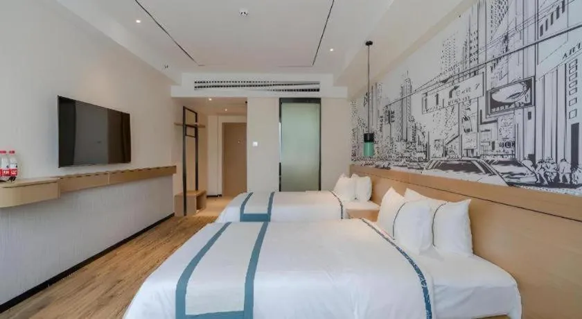 Bed in City Comfort Inn Hefei 1912 Ganghui Plaza