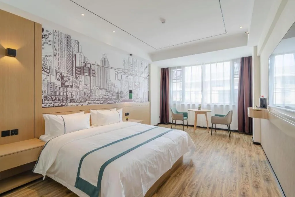 Bed in City Comfort Inn Hefei 1912 Ganghui Plaza