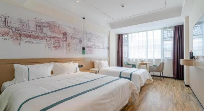 Bed in City Comfort Inn Hefei 1912 Ganghui Plaza