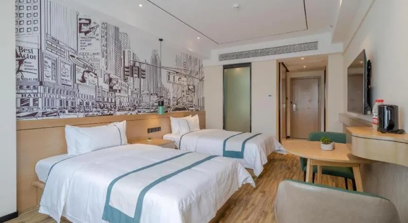 Bed in City Comfort Inn Hefei 1912 Ganghui Plaza