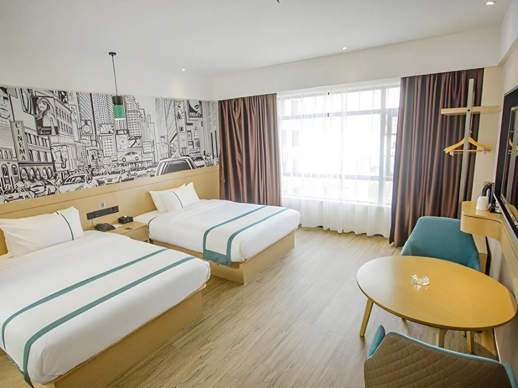 Bed in City Comfort Inn Yangxin High-speed Railway Station