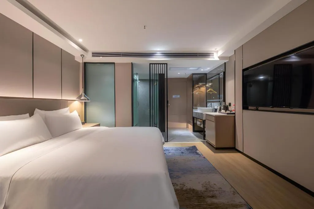 Bed in Borrman Hotel Changsha Meixi Lake West Bus Station Lugu