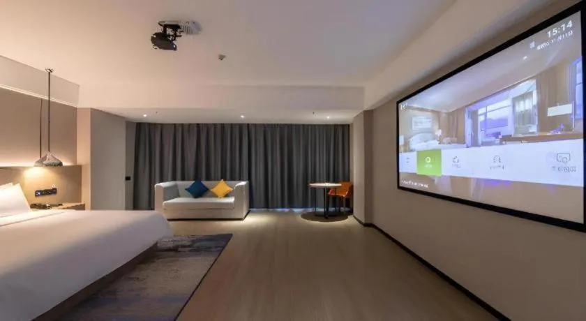 Bed in Borrman Hotel Changsha Meixi Lake West Bus Station Lugu