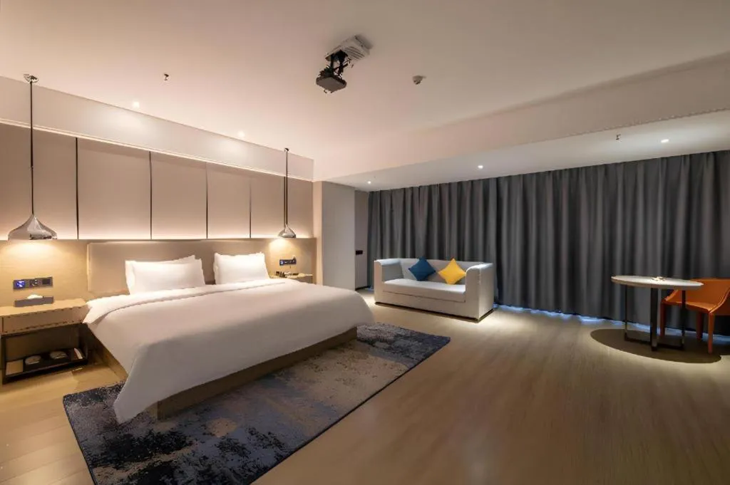 Bed in Borrman Hotel Changsha Meixi Lake West Bus Station Lugu