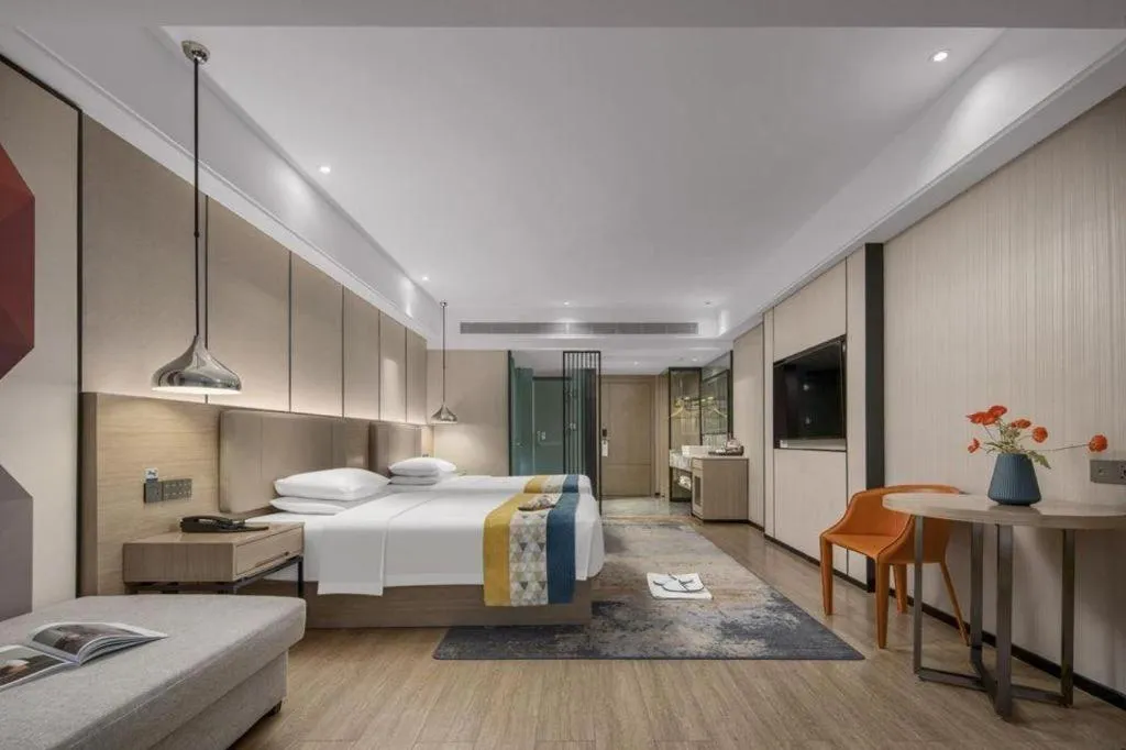 Bed in Borrman Hotel Changsha Meixi Lake West Bus Station Lugu