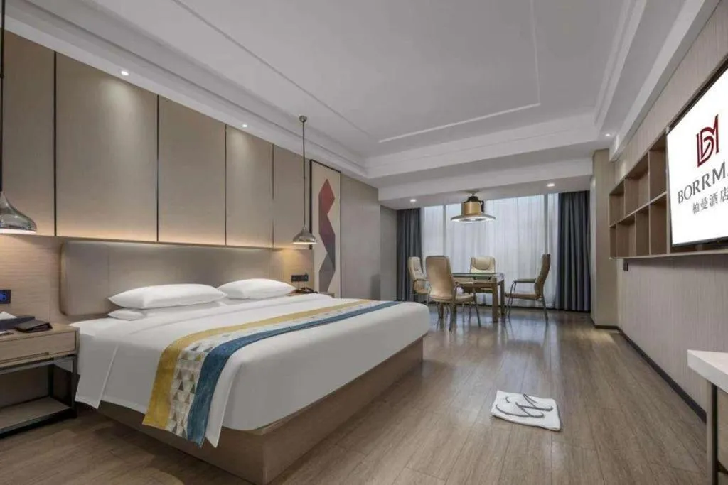 Bed in Borrman Hotel Changsha Meixi Lake West Bus Station Lugu