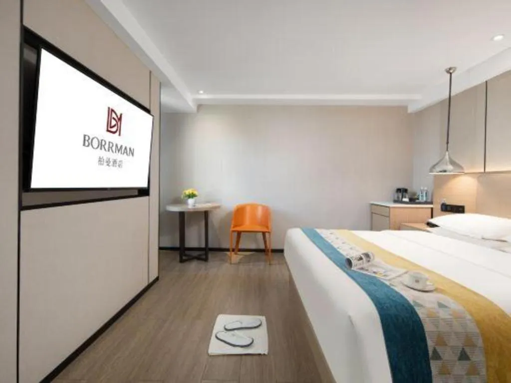 Bed in Borrman Hotel Changsha Meixi Lake West Bus Station Lugu