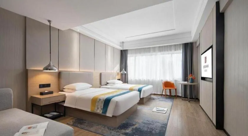 Bed in Borrman Hotel Changsha Meixi Lake West Bus Station Lugu