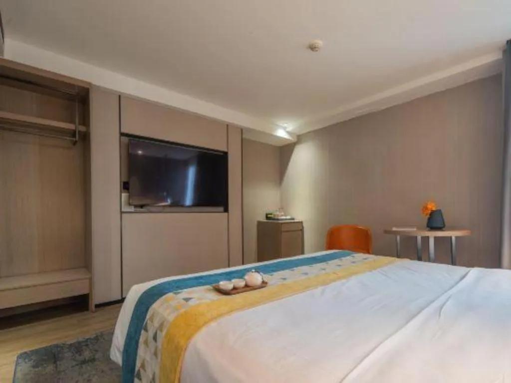 Bed in Borrman Hotel Changsha Meixi Lake West Bus Station Lugu