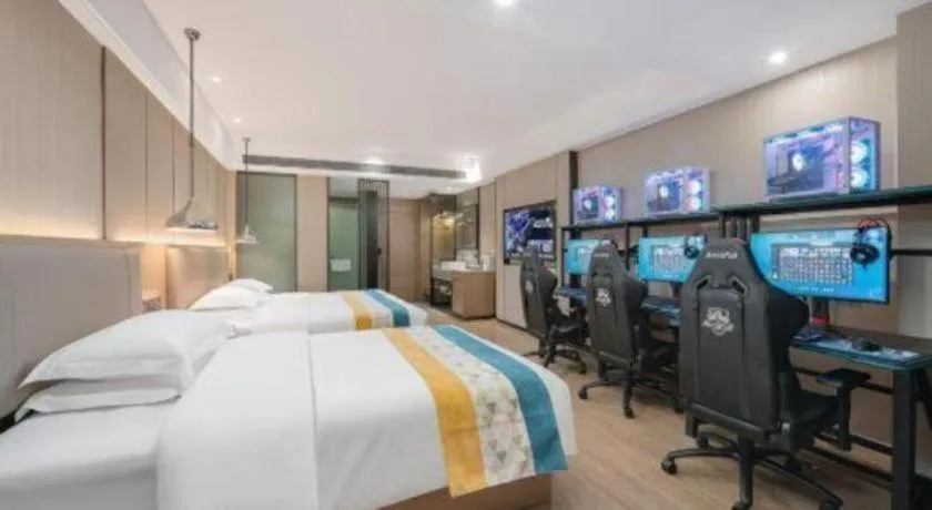 Bed in Borrman Hotel Changsha Meixi Lake West Bus Station Lugu