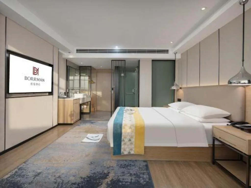 Bed in Borrman Hotel Changsha Meixi Lake West Bus Station Lugu