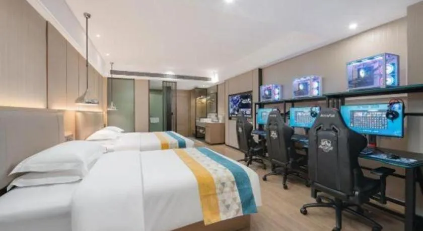 Bed in Borrman Hotel Changsha Meixi Lake West Bus Station Lugu