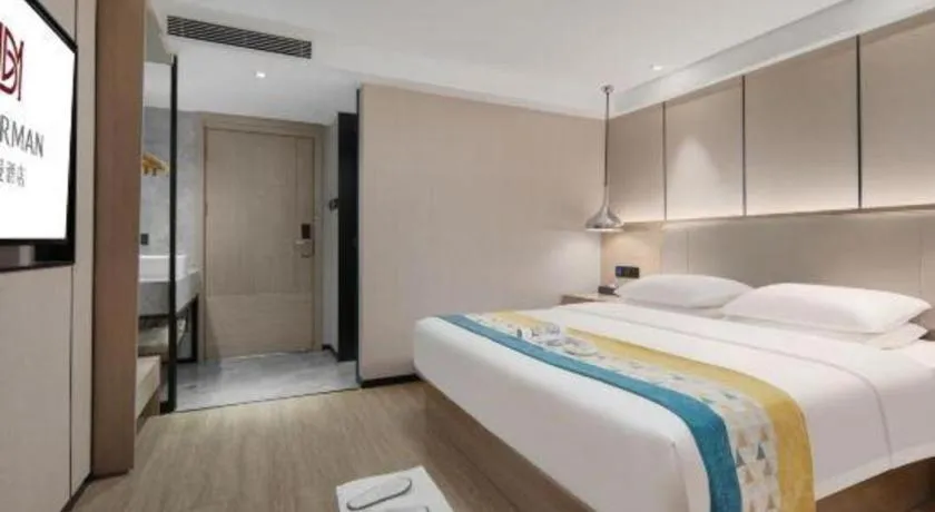 Bed in Borrman Hotel Changsha Meixi Lake West Bus Station Lugu