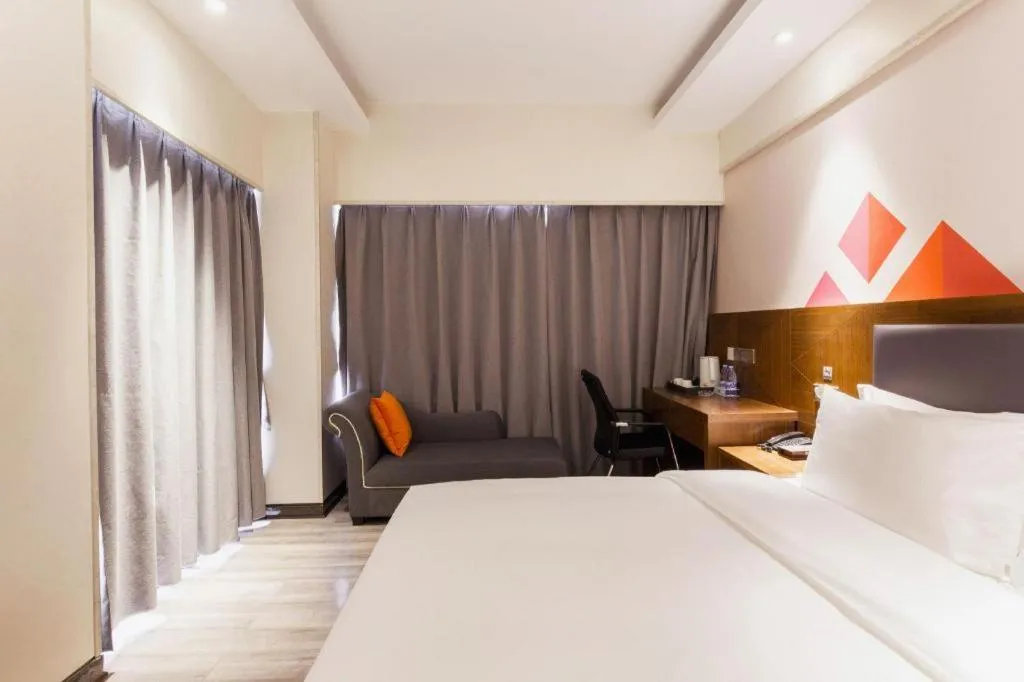 Bed in Borrman Hotel Fangchenggang Cross-sea Bridge