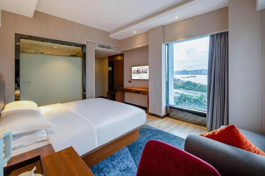 Bed in Borrman Hotel Fangchenggang Cross-sea Bridge