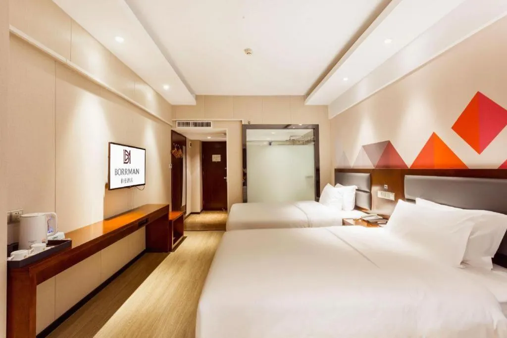 Bed in Borrman Hotel Fangchenggang Cross-sea Bridge