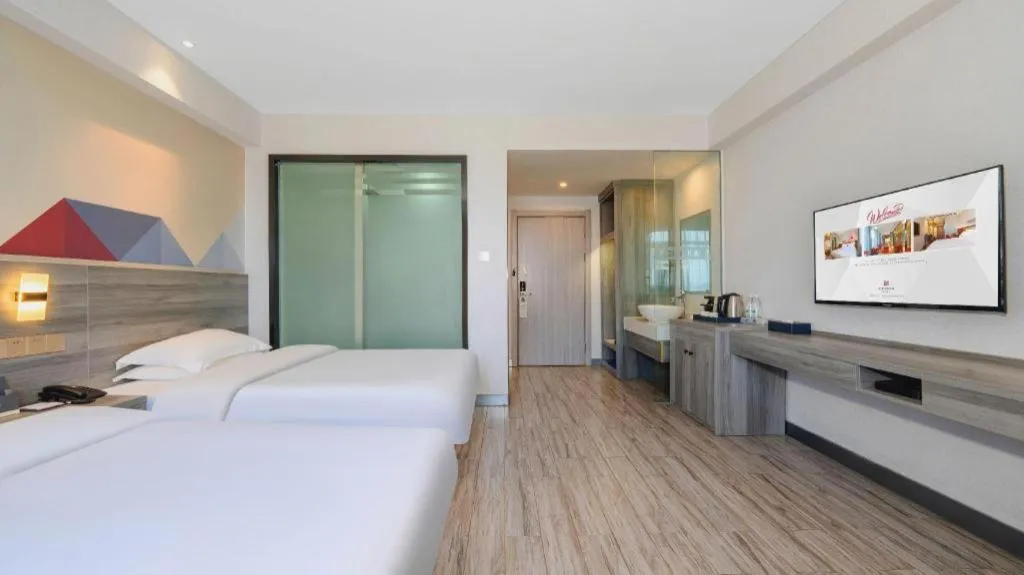 Bed in Borrman Hotel Fangchenggang Qisha