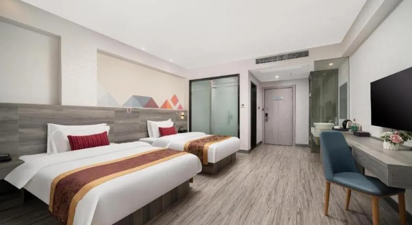 Bed in Borrman Hotel Fangchenggang Qisha