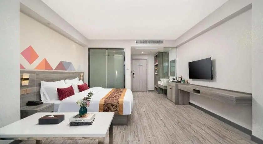 Bed in Borrman Hotel Fangchenggang Qisha