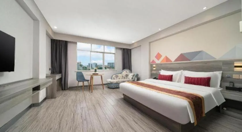 Bed in Borrman Hotel Fangchenggang Qisha