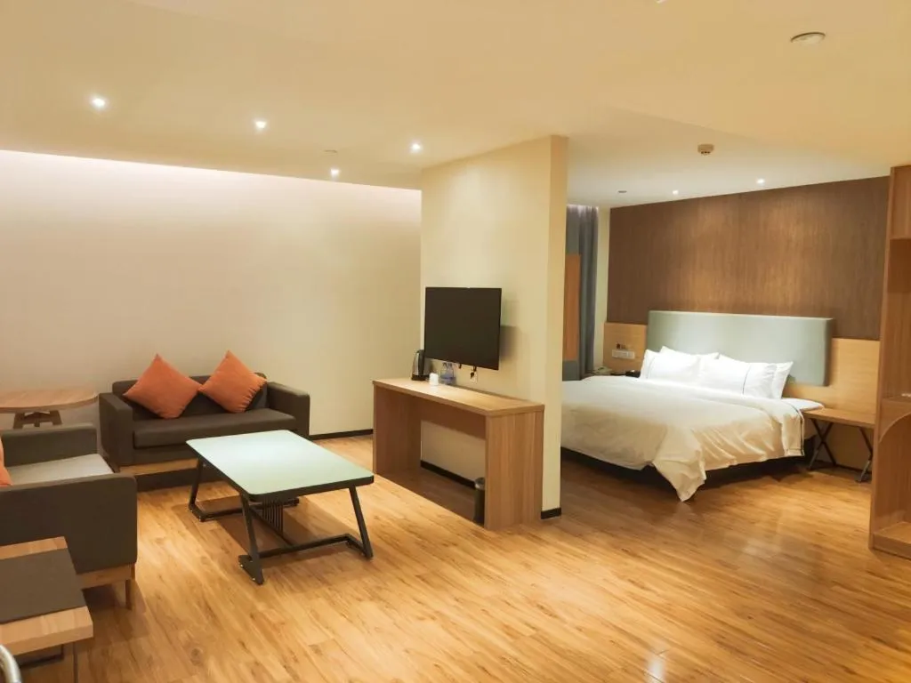 Bed in JTOUR Inn Yulin Bobai County Government Cultural Pedestrian Street