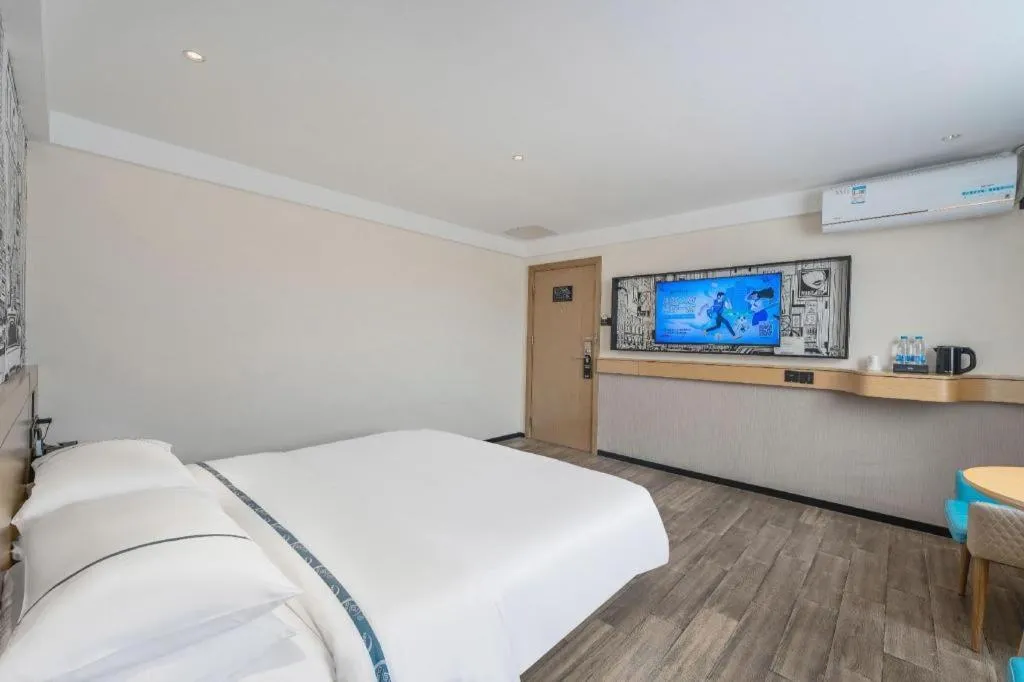 Bed in City Comfort Inn Foshan Shunde Daliang Qinghui Garden Food City