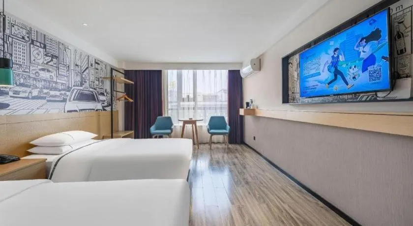 Bed in City Comfort Inn Foshan Shunde Daliang Qinghui Garden Food City