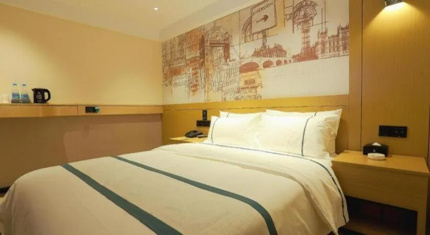 Bed in City Comfort Inn Foshan Shunde Daliang Qinghui Garden Food City