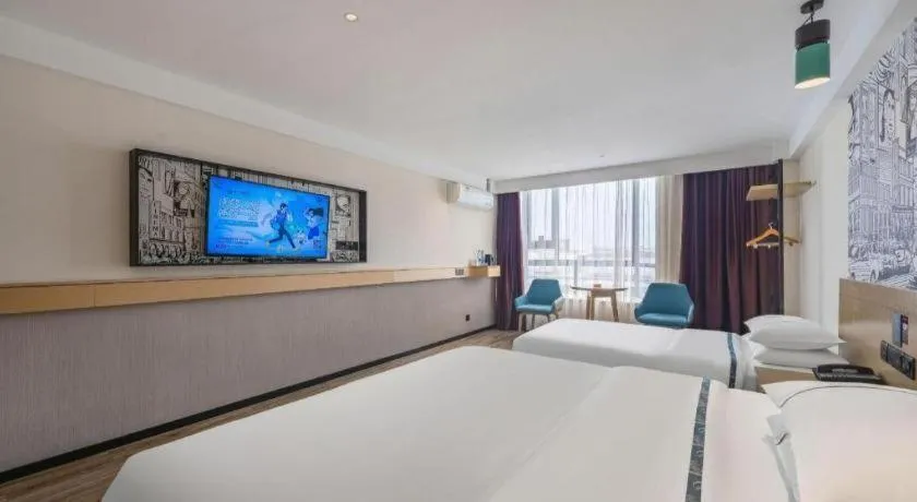 Bed in City Comfort Inn Foshan Shunde Daliang Qinghui Garden Food City