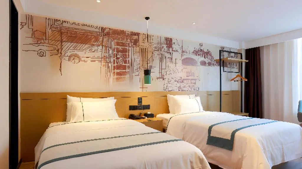 Bed in City Comfort Inn Foshan Shunde Daliang Qinghui Garden Food City