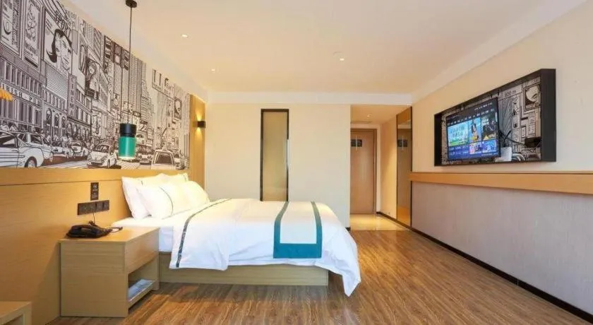 Bed in City Comfort Inn Foshan Shunde Daliang Qinghui Garden Food City