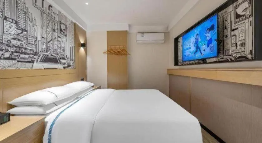 Bed in City Comfort Inn Foshan Shunde Daliang Qinghui Garden Food City