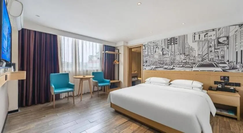 Bed in City Comfort Inn Foshan Shunde Daliang Qinghui Garden Food City