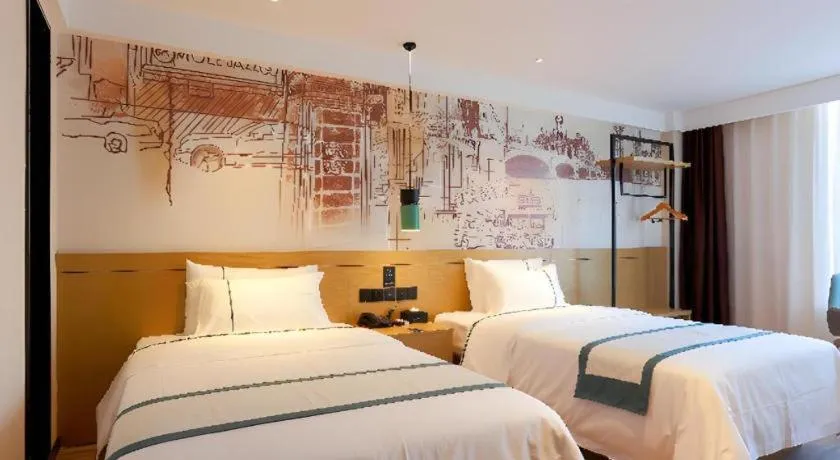 Bed in City Comfort Inn Foshan Shunde Daliang Qinghui Garden Food City