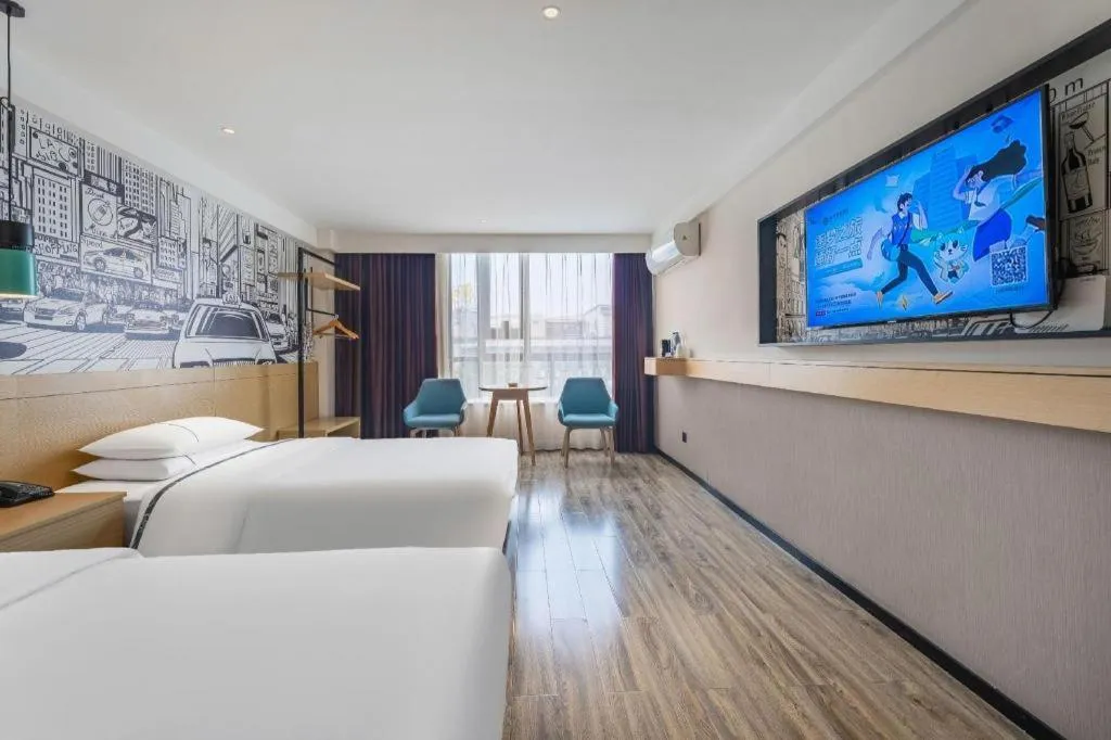 Bed in City Comfort Inn Foshan Shunde Daliang Qinghui Garden Food City