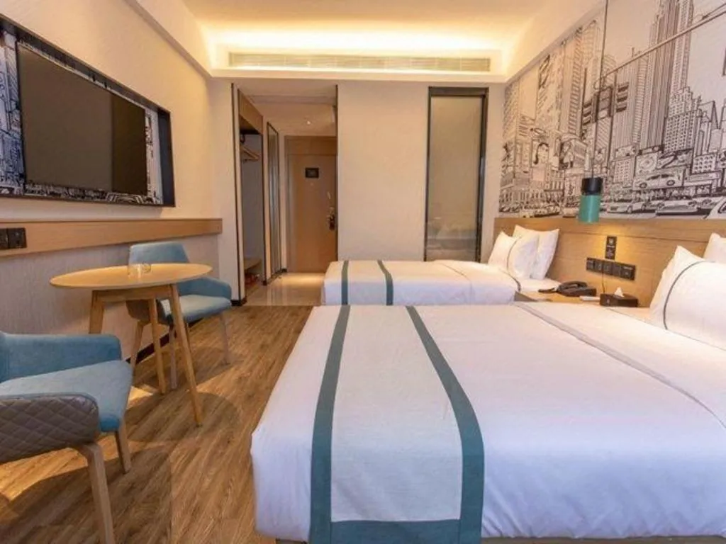 Bed in City Comfort Inn Dalian Changxin Dao Santang Commercial Street