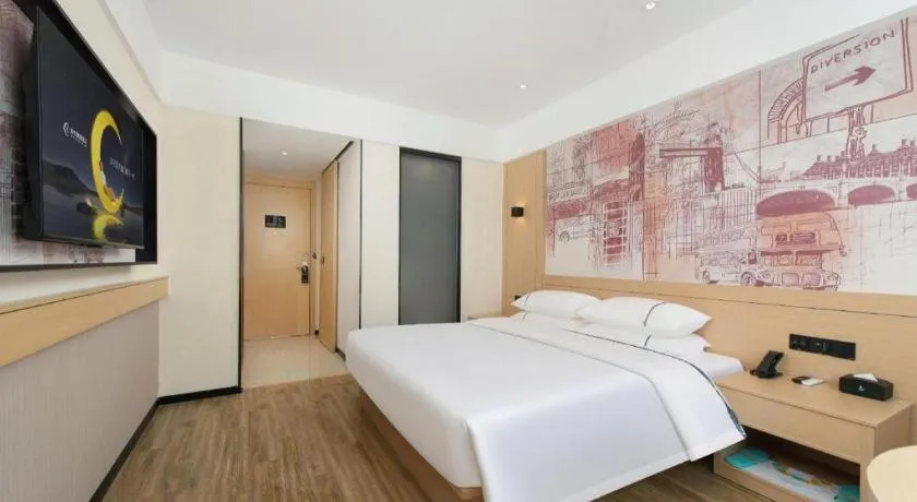 Bed in City Comfort Inn Dalian Changxin Dao Santang Commercial Street