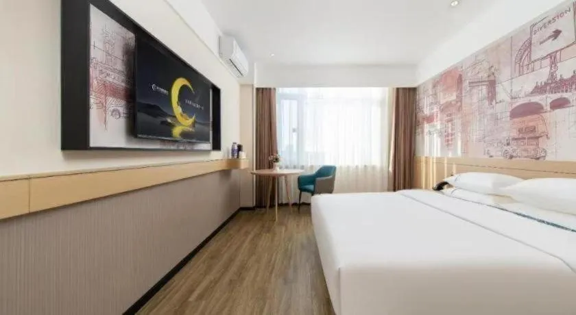 Bed in City Comfort Inn Dalian Changxin Dao Santang Commercial Street