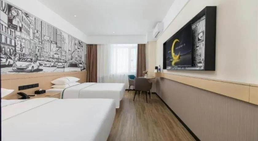 Bed in City Comfort Inn Dalian Changxin Dao Santang Commercial Street