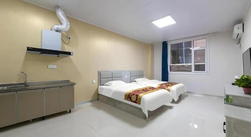 Bed in GreenTree Apartment Jinan Jiyan Road Shandong Cancer Hospital