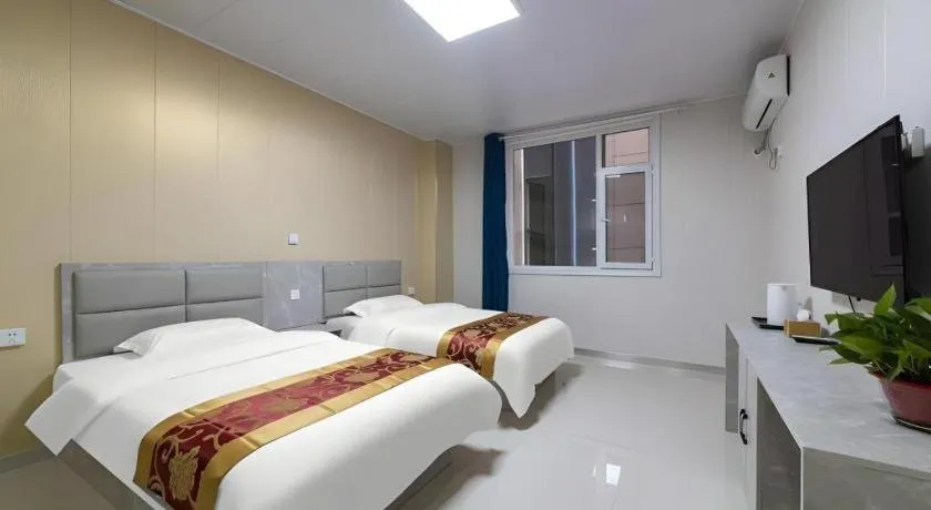 Bed in GreenTree Apartment Jinan Jiyan Road Shandong Cancer Hospital