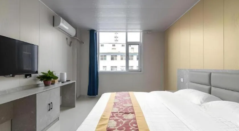 Bed in GreenTree Apartment Jinan Jiyan Road Shandong Cancer Hospital